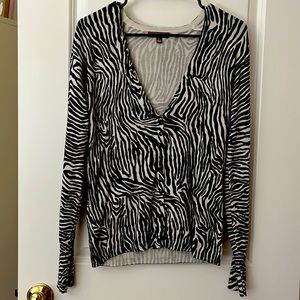 Zebra Print Cardigan